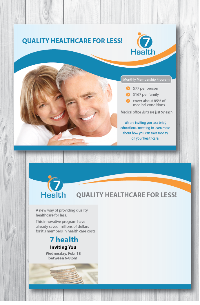 Postcard Design by alex989 for 7 Health | Design #5432887