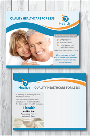 Postcard Design by alex989 for 7 Health | Design: #5432887