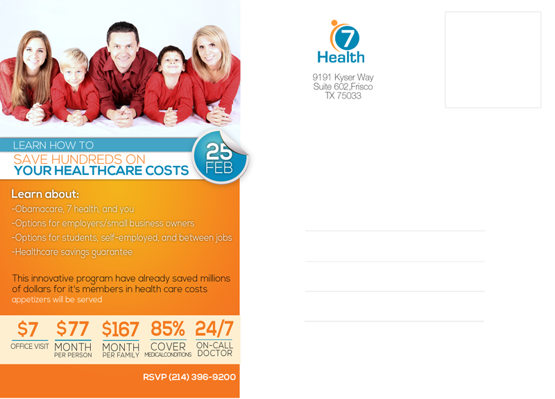 Postcard Design by alessandroevge for 7 Health | Design #5453593