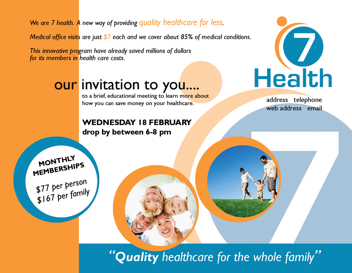 Postcard Design by zoe.hodgson for 7 Health | Design #5434106