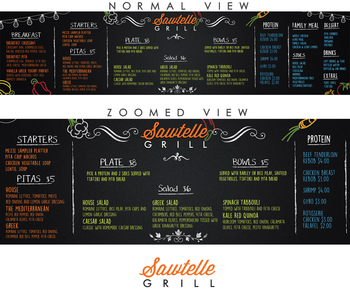 Menu Design by PC PRODUCTIONS for this project | Design #5535697