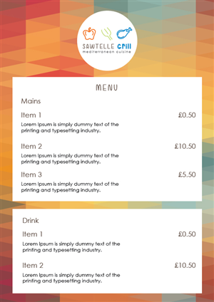Menu Design by Sigita for this project | Design: #5440848