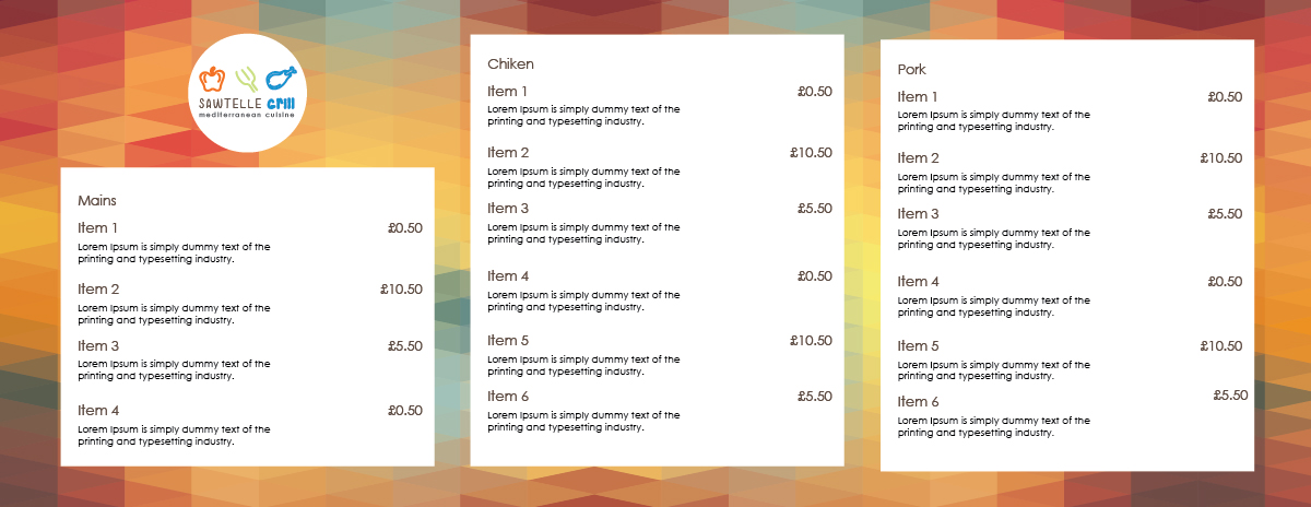 Menu Design by Sigita for this project | Design #5440854