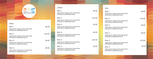 Menu Design by Sigita for this project | Design #5440854