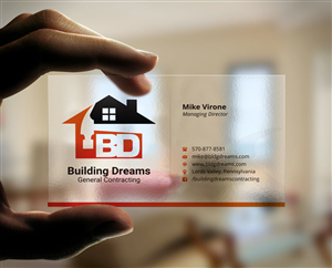 Business Card Design by INDIAN_Ashok for Building Dreams General Contracting | Design: #5431833