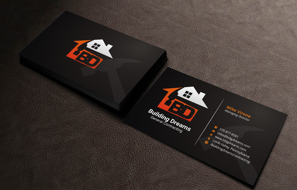 Business Card Design by INDIAN_Ashok for Building Dreams General Contracting | Design #5431843