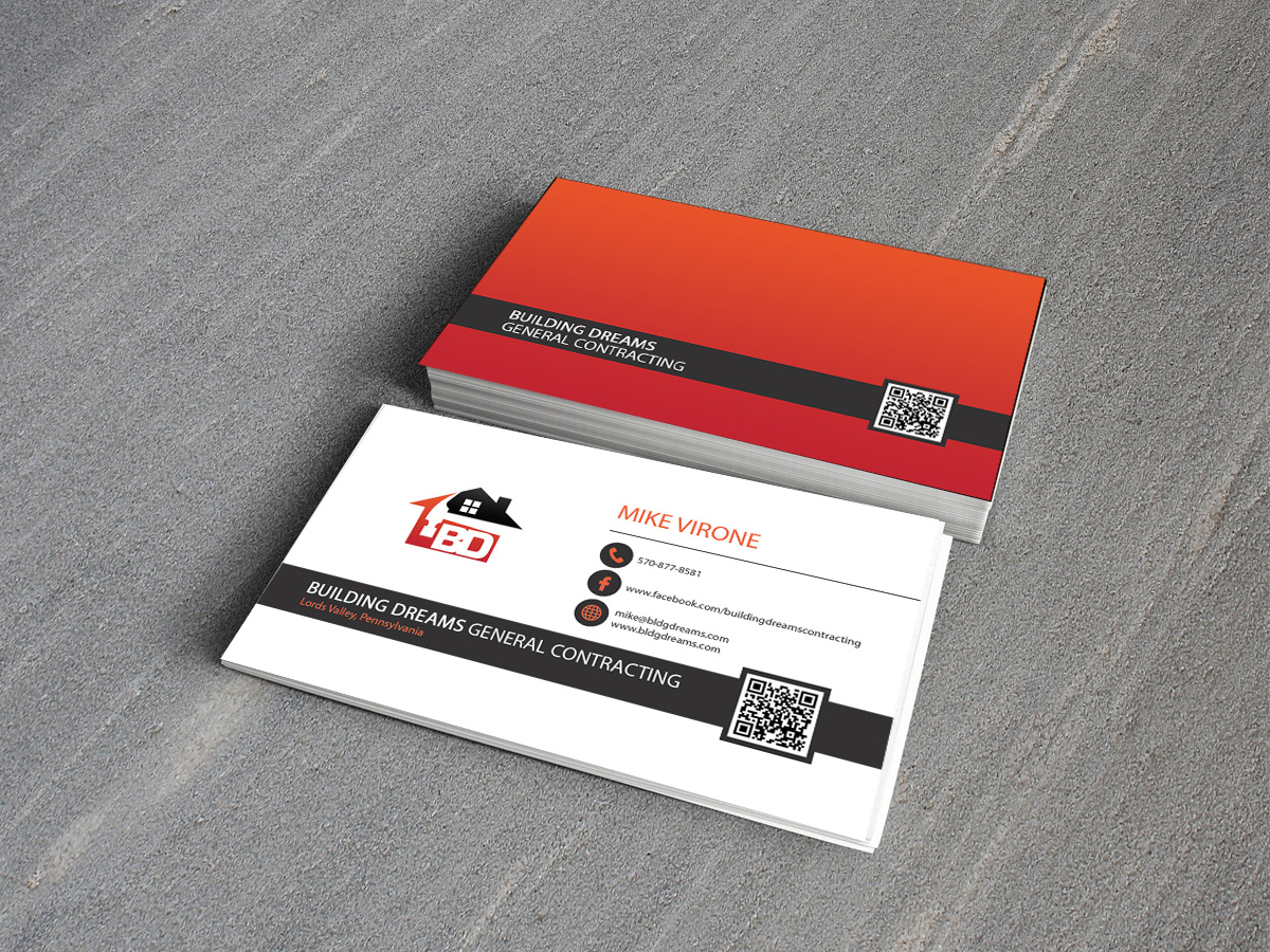 Business Card Design by Tenti Studio for Building Dreams General Contracting | Design #5443334