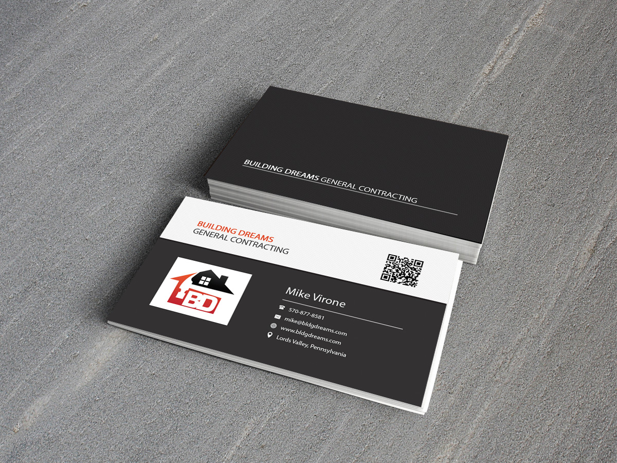 Visitenkarten-Design von Tenti Studio für Building Dreams General Contracting | Design #5445407