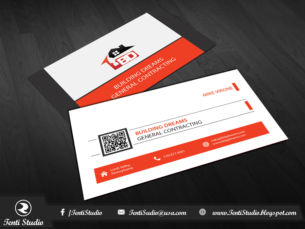 Business Card Design by Tenti Studio for Building Dreams General Contracting | Design #5450277