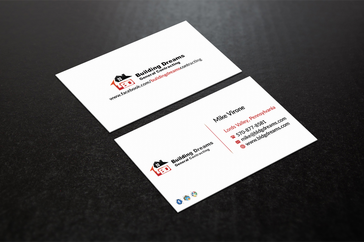 Business Card Design by AFHUN for Building Dreams General Contracting | Design #5442817