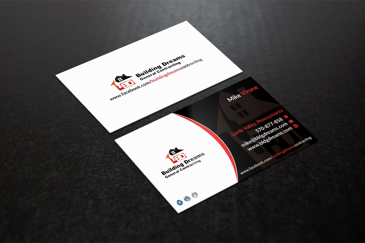 Business Card Design by AFHUN for Building Dreams General Contracting | Design #5443105