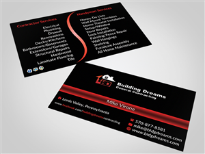 Business Card Design by AFHUN for Building Dreams General Contracting | Design: #5454624