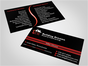 Business Card Design by AFHUN for Building Dreams General Contracting | Design: #5455076
