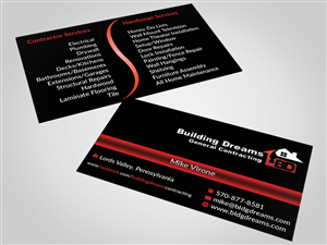 Business Card Design by AFHUN for Building Dreams General Contracting | Design: #5455078