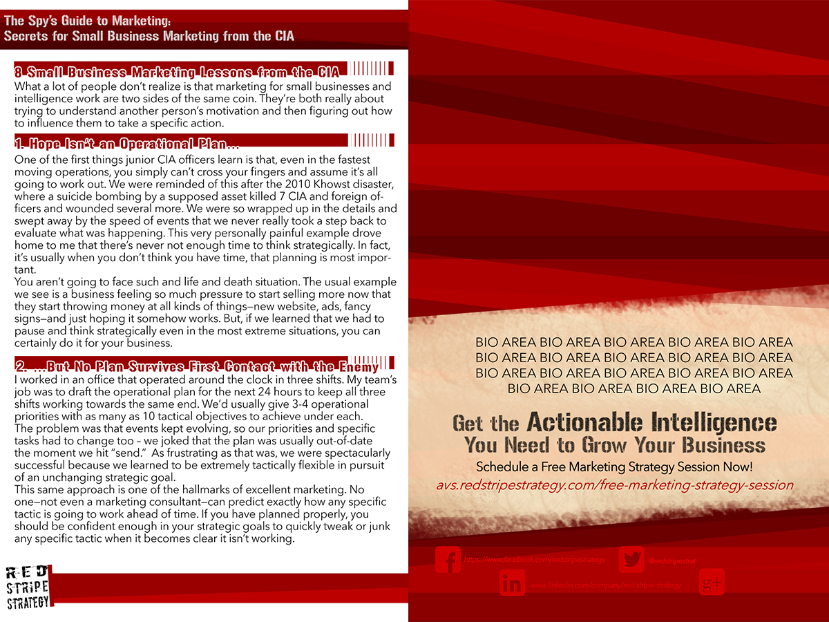 Brochure Design by SamMcado for Red Stripe Strategy | Design #5462833