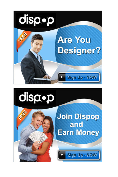 Banner Ad Design by DesignXyz for dispop | Design #1527061