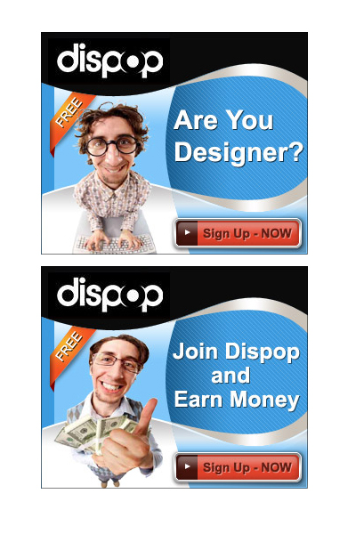 Banner Ad Design by DesignXyz for dispop | Design #1539314