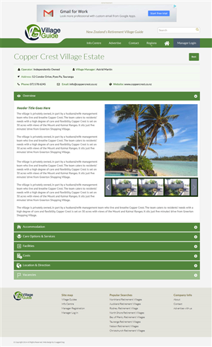 Diseño Web por Expert Designer para Village Guide | Diseño #5478764