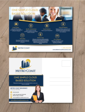 Design de Carte Postale par alex989 pour Metro Coast Insurance | Design : #14600279