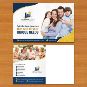 Design de Carte Postale par debdesign pour Metro Coast Insurance | Design : #14592837
