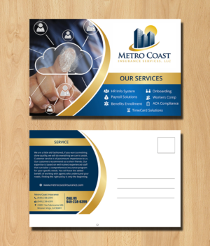 Design de Carte Postale par ecorokerz pour Metro Coast Insurance | Design : #14588103
