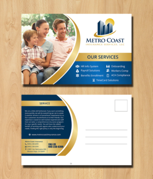 Design de Carte Postale par ecorokerz pour Metro Coast Insurance | Design : #14588104