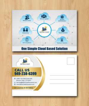 Design de Carte Postale par ecorokerz pour Metro Coast Insurance | Design : #14599666