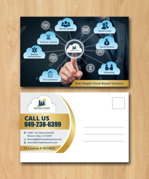 Design de Carte Postale par ecorokerz pour Metro Coast Insurance | Design : #14599667