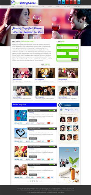 New Dating Advice site needs a blog design | Web Design by Sbss