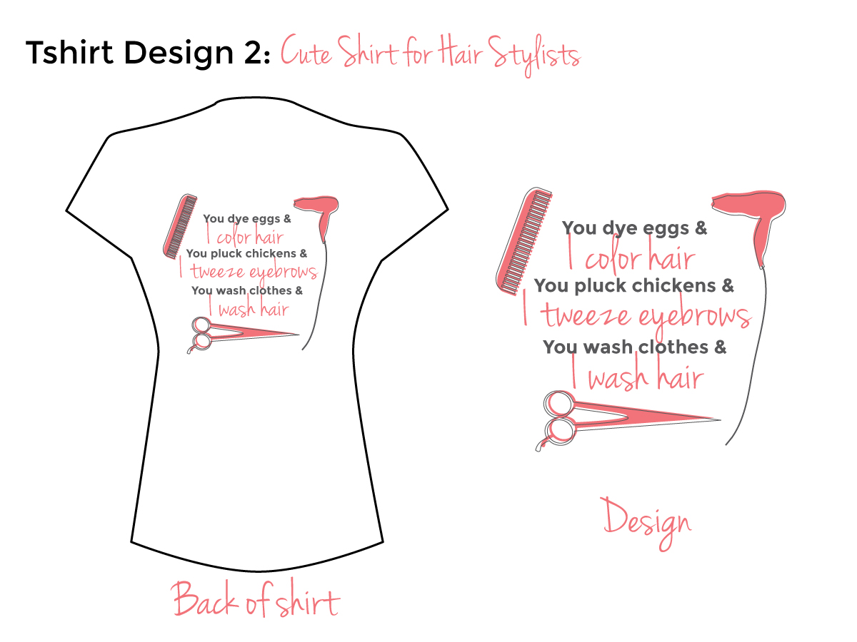 Hair T Shirt Design For A Company By Belle W Design 5451189