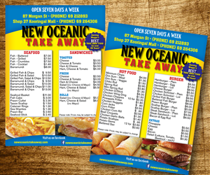 New Oceanic Take Away, take away menu | Design de Flyer par iD_intelligentDesign