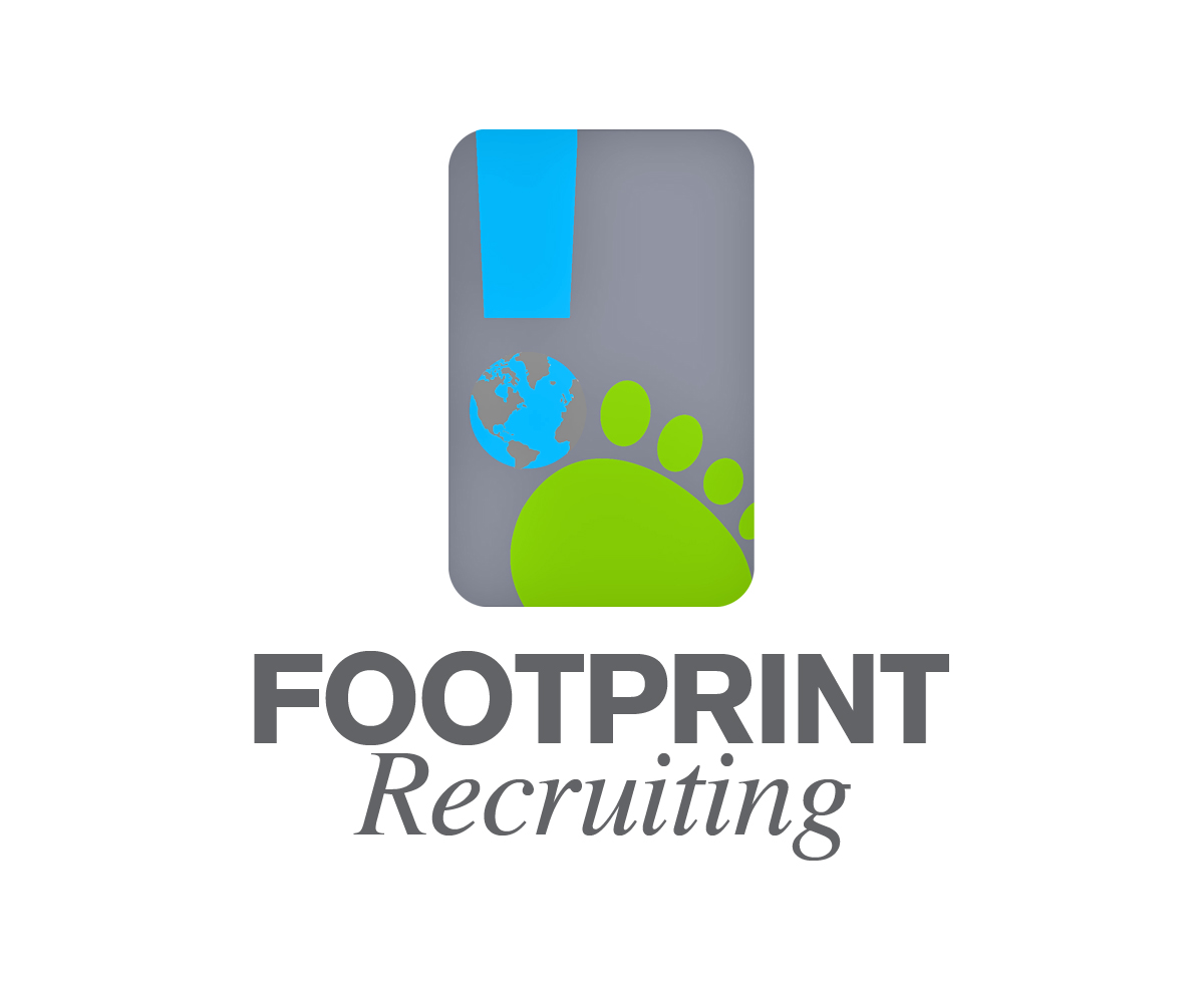 Logo Design by WholeBranding® for Footprints Recruiting, inc. | Design #1504508