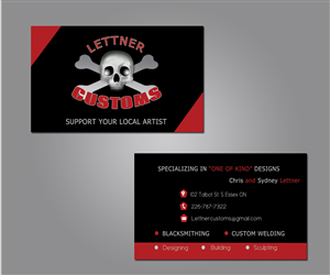 Traditional style Skull and crossbones craftsmans card for making custom works home decor and more | Design de Carte de Visite par Stream Graphics