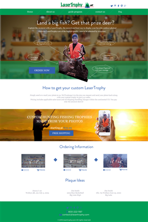 New design for Hunting and Fishing trophy website | Web Design by Behriatech