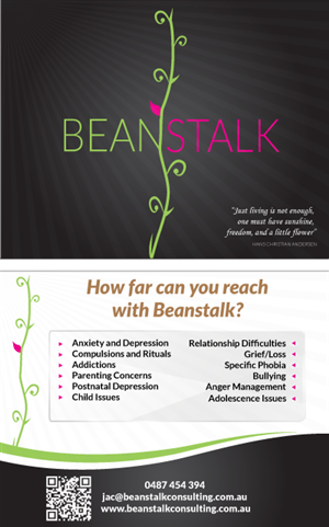 Beanstalk Consulting - Counselling & Psychotherapy | Postcard Design by TedAtkinson