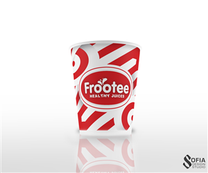 Frootee Healthy Juices paper cups | Packaging Design by SofiaDesignStudio