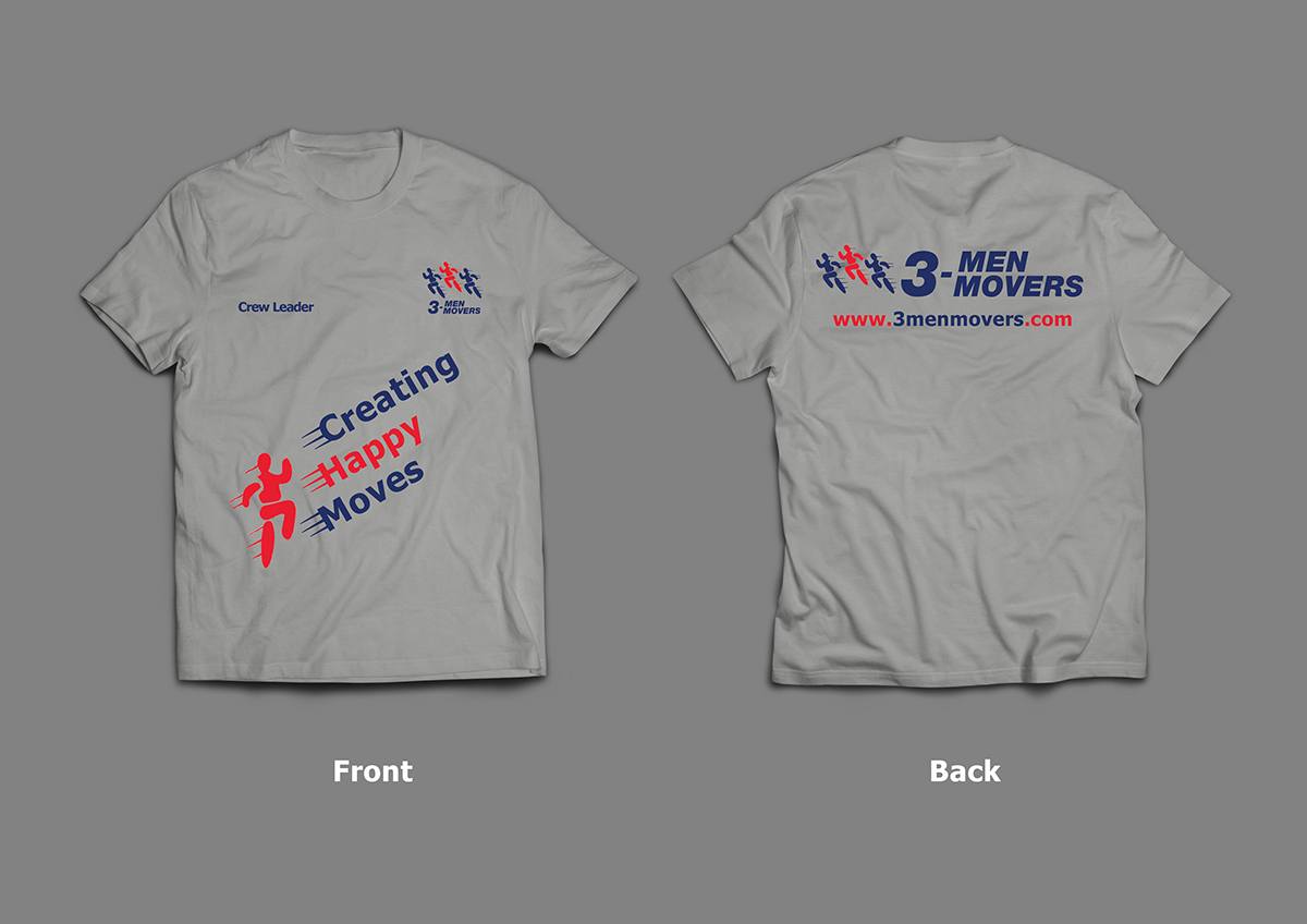 T-shirt Design by Armin Shohrati for 3 Men Movers | Design #5520348