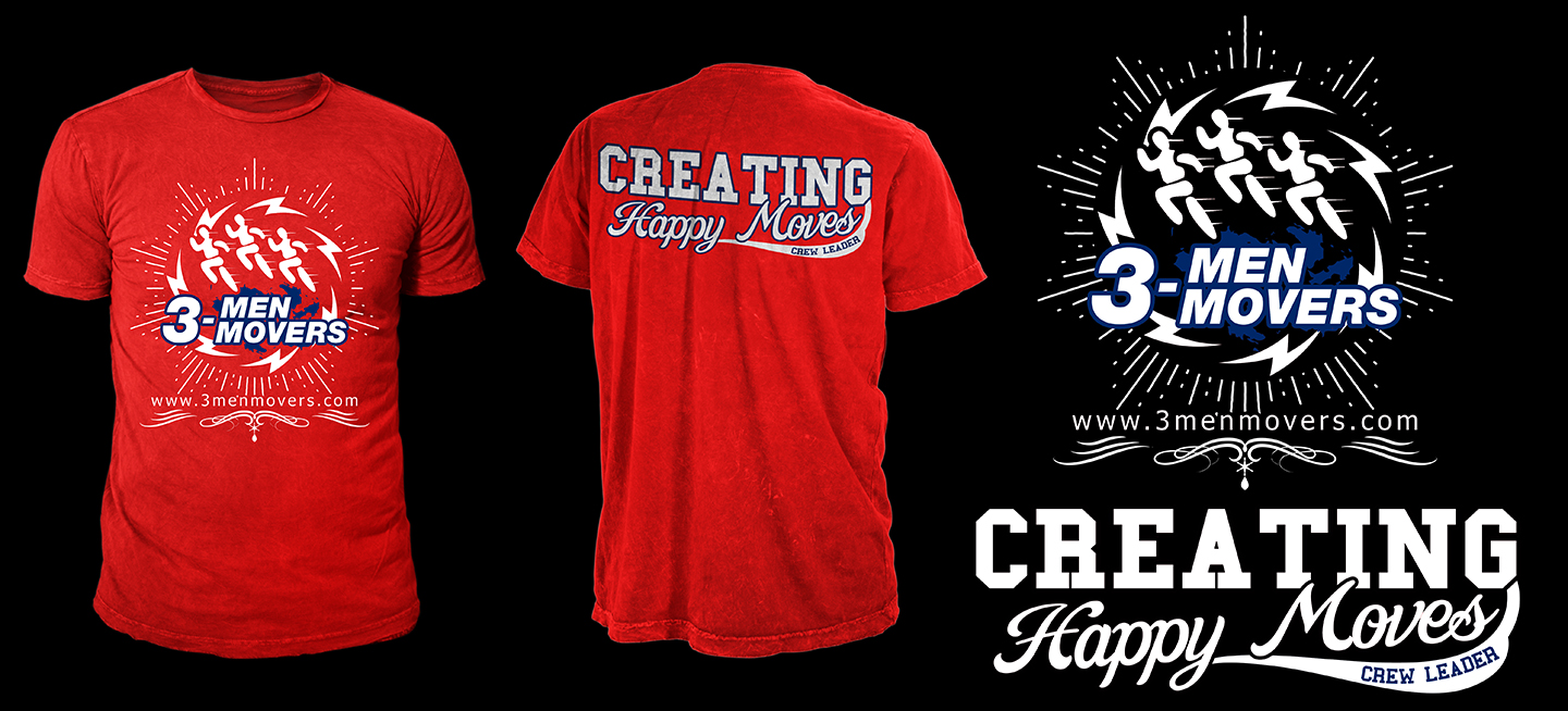 T-shirt Design by steve13 for 3 Men Movers | Design #5551465