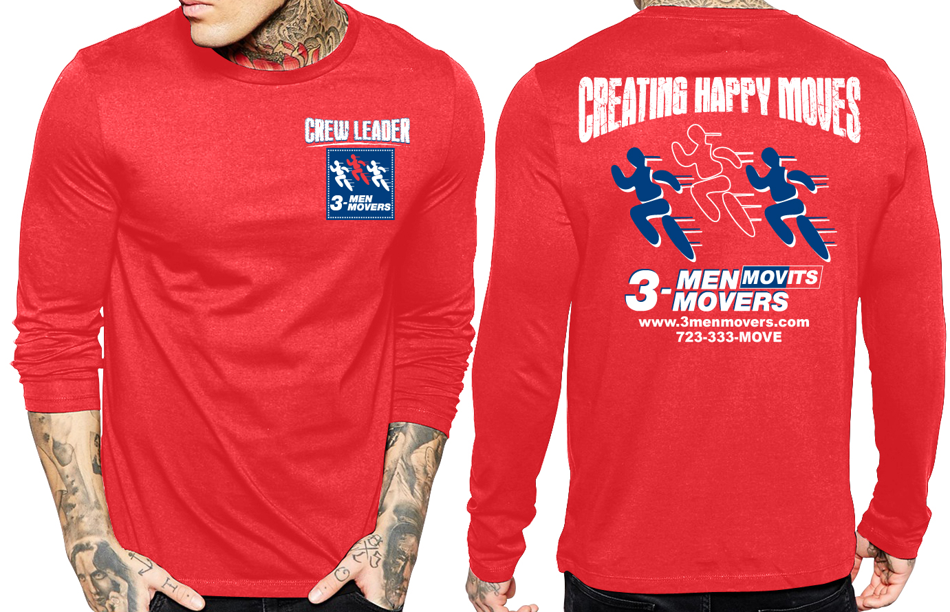 T-shirt Design by BABLEO for 3 Men Movers | Design #5563208