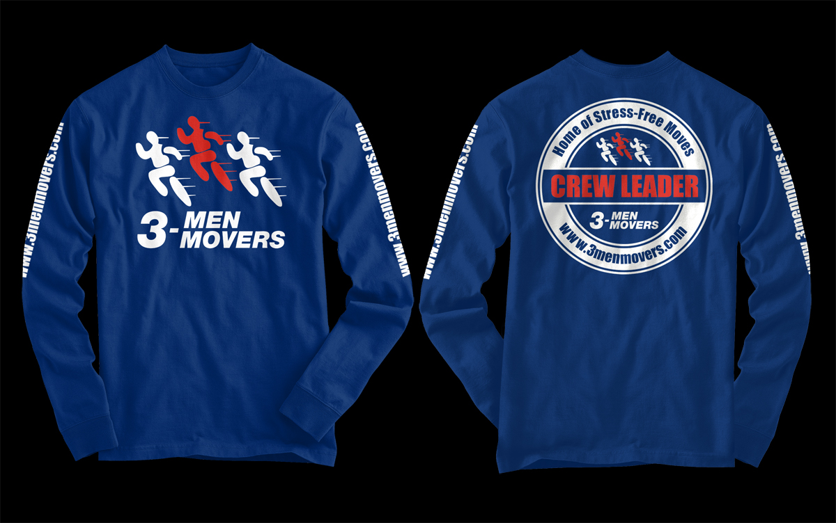 T-shirt Design by D'Mono for 3 Men Movers | Design #5564005