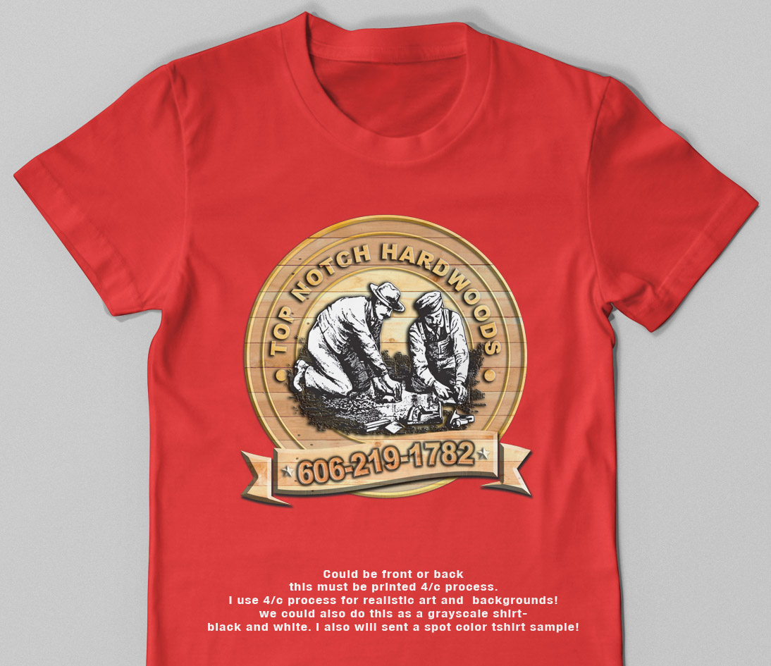 T-Shirt-Design von fourdog123 für Top Notch Hardwoods | Design #5499437