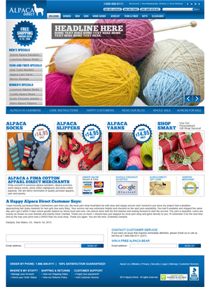 Diseño Web por tahir para Alpaca Direct | Diseño #1905853