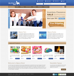 Web Design by OM for Alpaca Direct | Design: #1900662