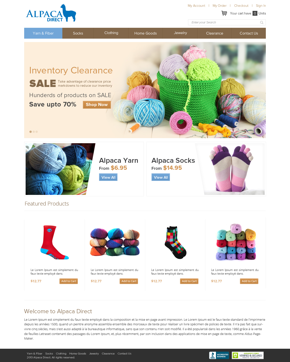 Web Design by OM for Alpaca Direct | Design #1900666