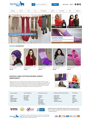 Diseño Web por OM para Alpaca Direct | Diseño: #1900671