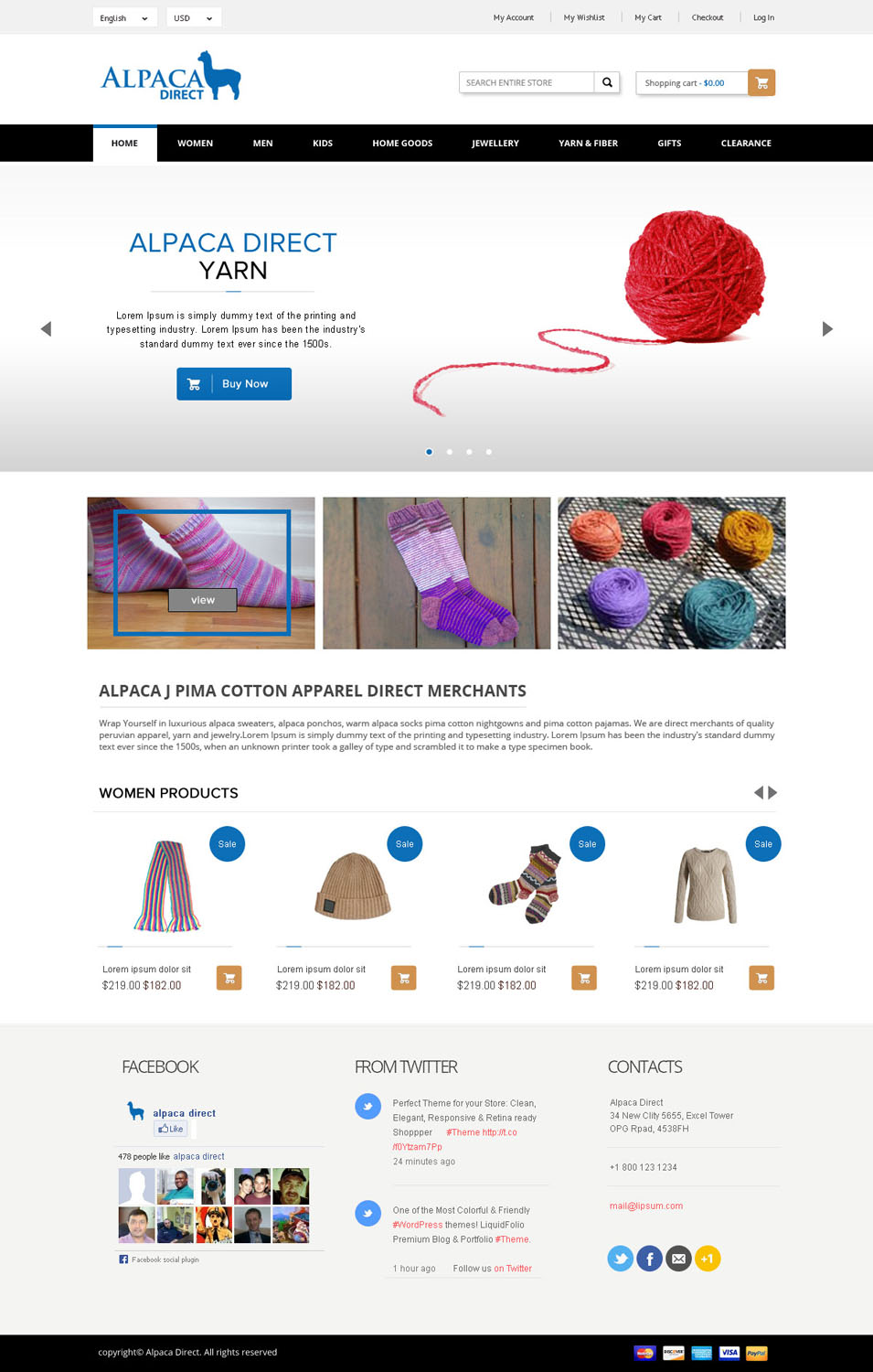 Web Design by OM for Alpaca Direct | Design #1900675