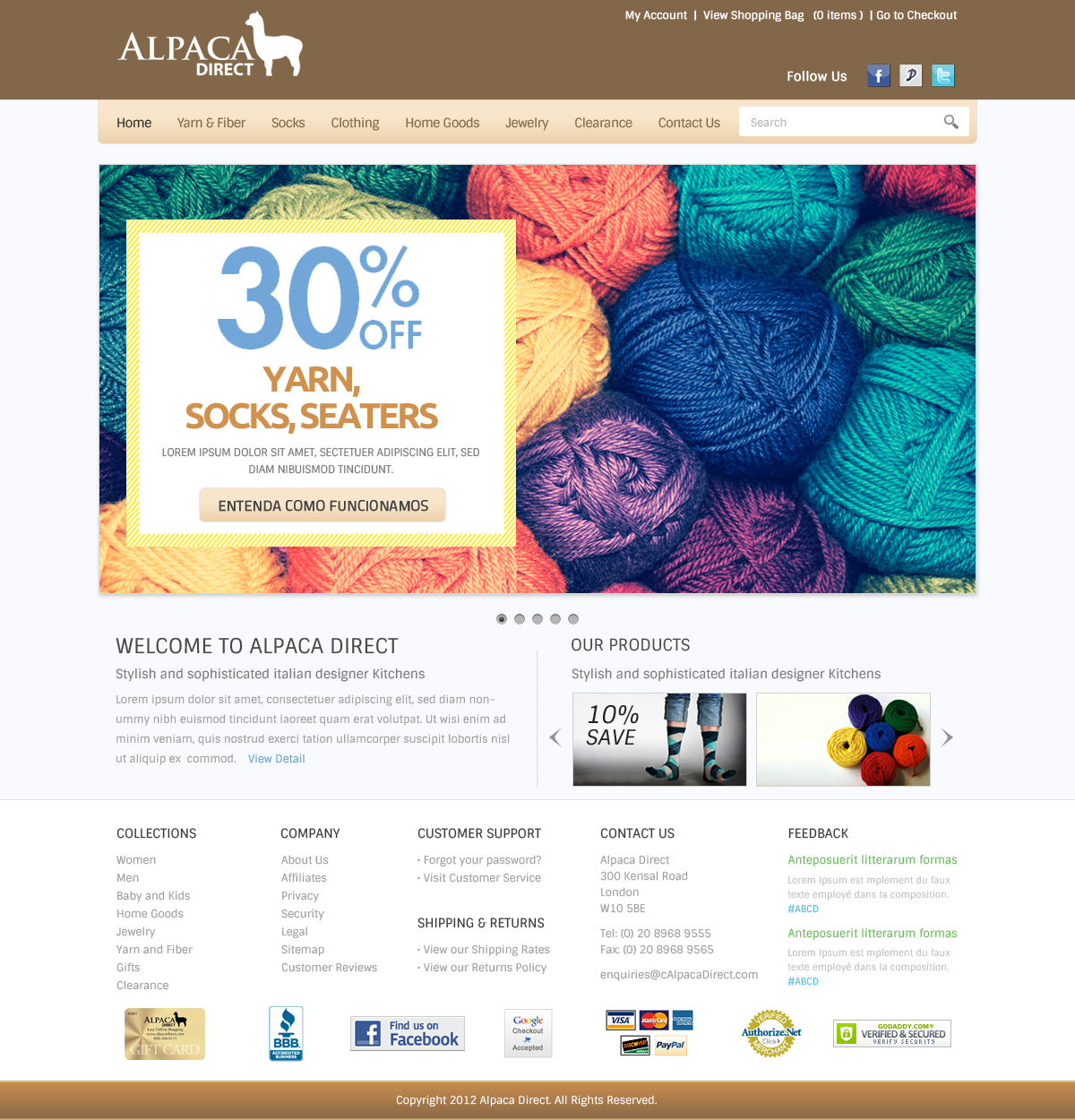Web Design by OM for Alpaca Direct | Design #1900684