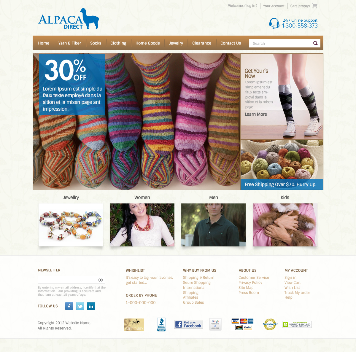 Web-Design von OM für Alpaca Direct | Design #1900693