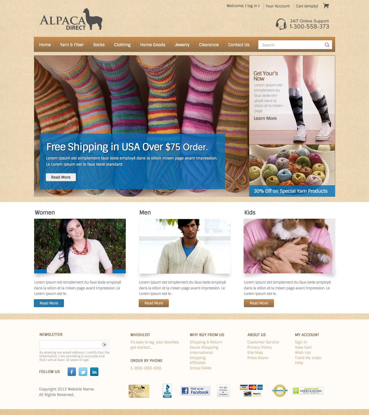 Web-Design von OM für Alpaca Direct | Design #1909692