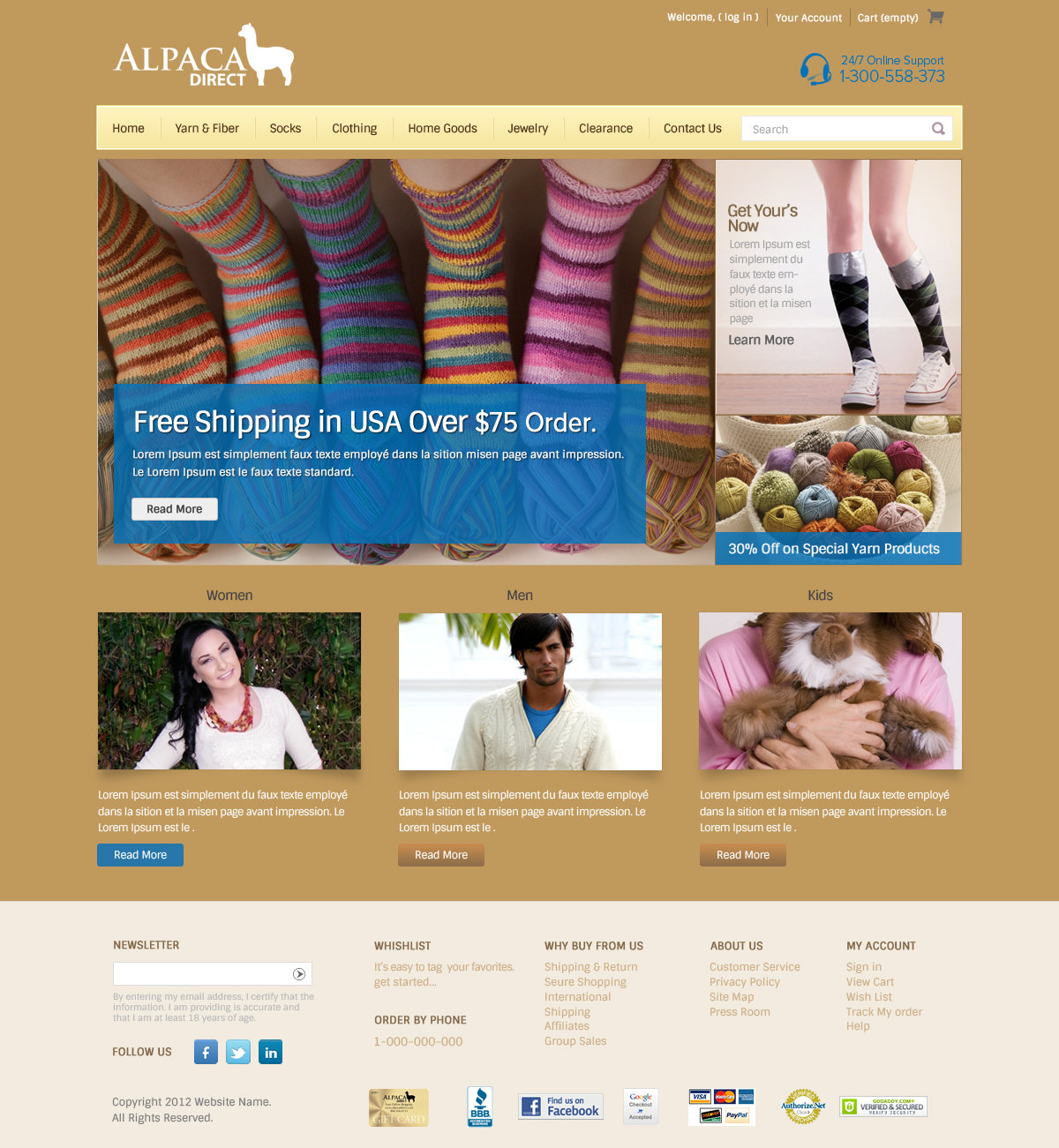 Web Design by OM for Alpaca Direct | Design #1909706